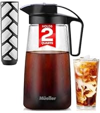 Mueller 12-Cup Drip Coffee Maker - Borosilicate Carafe, Auto-Off, Reusable Filter, Anti-Drip, Keep-Warm Function, Clear Water Level Window Coffee Machine, Kitchen Essentials & Accessories