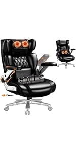 WAILOR Gaming Chair with Pocket Spring Cushion, Video Game Computer Chair with Footrest for Adults, High Back Gamer Leather Chair with Headrest and Lumbar Support for Office Gaming 300LBS
