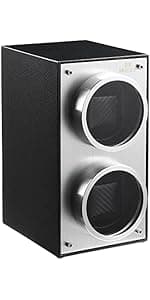 MOZSLY Watch Winder for Single Automatic Watches with Quiet Motor 12 Rotation Mode Setting Leather