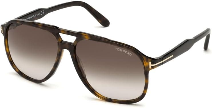 Tom Ford FT0753 52K Dark Havana FT0753 Pilot Sunglasses Lens Category 3 Size 62