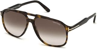 Tom Ford FT0753 52K Dark Havana FT0753 Pilot Sunglasses Lens Category 3 Size 62