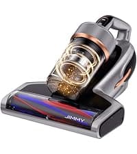 Jimmy Mattress Vacuum Cleaner, Bed Vacuum with UV & Ultrasound, High Heating, Smart Dust Sensor, 15Kpa Powerful Suction, Lightweight, Deep Clean Dust and Pet Hair in One Go(BX6 Lite, Corded)