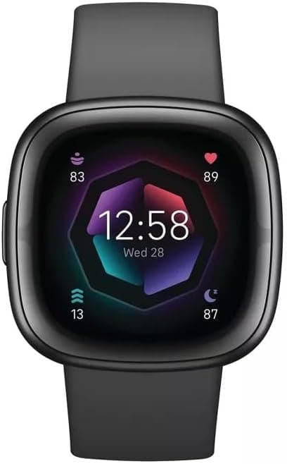 Fitbit Sense 2 Advanced Health and Fitness Smartwatch with Tools to Manage Stress and Sleep, ECG App, SpO2, 24/7 Heart Rate and GPS, Shadow Grey/Graphite, One Size (S & L Bands Included)