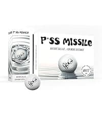 Driver Darts by P*ss Missile, Premium Bamboo Golf Tees | 18 Count, 83mm (3.25") Wooden Tees | Iconic Packaging and Cool Organization | Funny Golf Accessory for Golfers