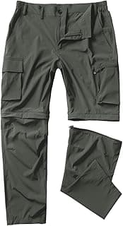 Gash Hao Mens Hiking Convertible Pants Outdoor Waterproof Quick Dry Zip Off Lightweight Fishing Pants