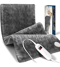 RENPHO Electric Heating Pad for Back Pain Relief, Birthday Gifts for Women Men Mom Dad Elderly, FSA Eligible Items Only List, Large Heat Pad for Neck and Shoulders, 24"x33", ETL Certified, Gray