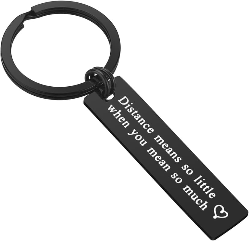 Couple Keychain for Boyfriend Girlfriend Long Distance Relationship Gift Keyring Going Away Gift for Husband Wife Couples Jewelry Brithday Valentines Gift Anniversary Keychain Gift,His and Hers Gift