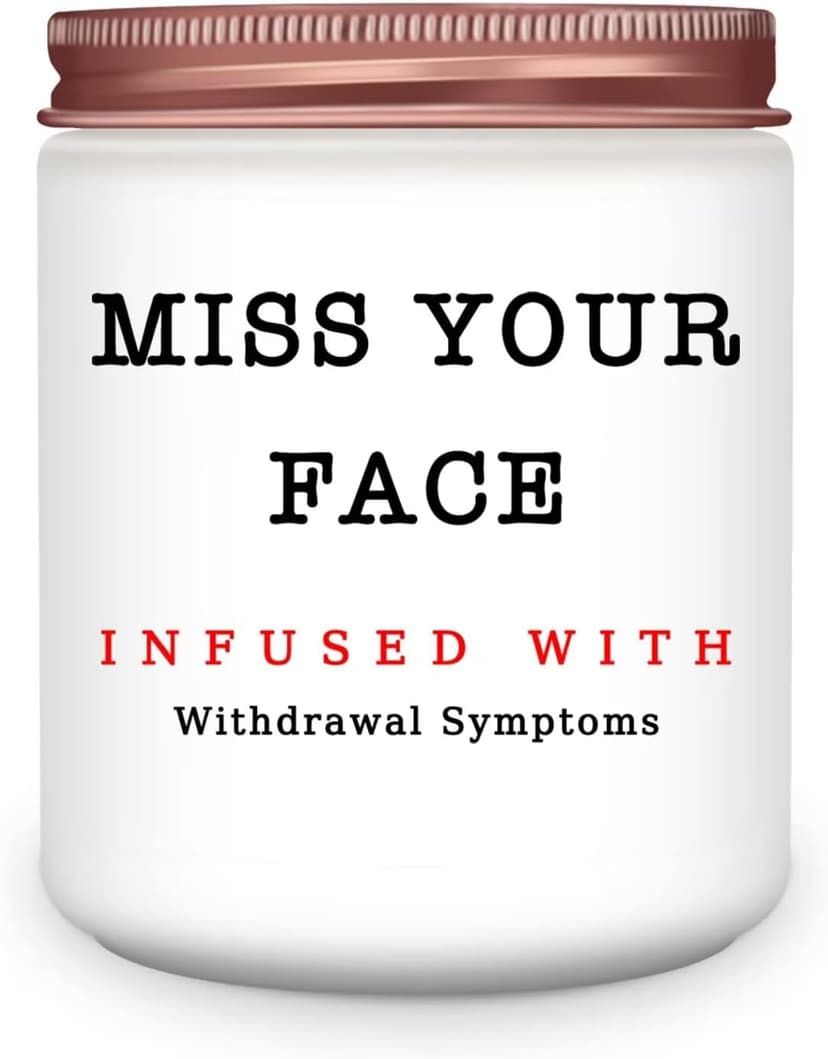 Homsolver Gifts for Women, Men, Friends, Sister, Bestie, Christmas Birthday Candles for Her Him, Unique Friendship Gift for Friend, Miss Your Face Scented Candle