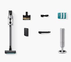 Samsung Bespoke AI Jet Lite Cordless Stick Vacuum with All-in-One Clean Station, 280AW Suction, Long Battery Life, Anti-Tangel Pet Tool, 2025, Pebble Gray, VS80F28DMP/AA