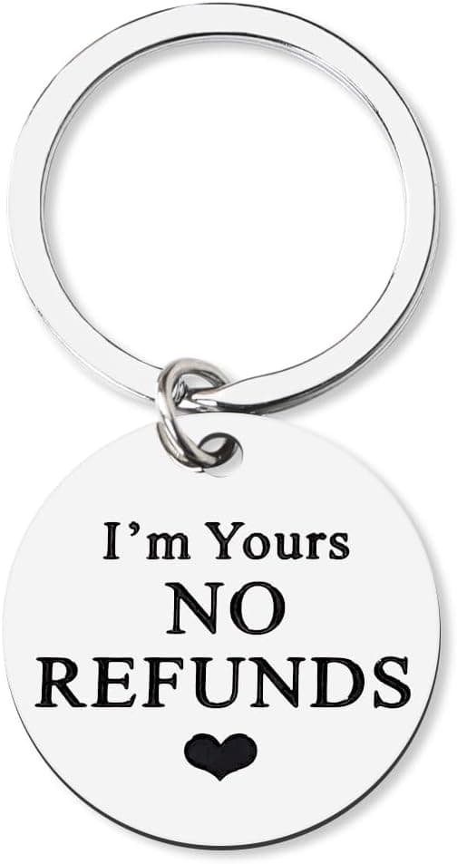 I'm Yours Keychain - Husband Birthday Gift from Wife, Wedding Anniversary, Engagement for Couples, Funny Boyfriend BF Gifts for Him from GF Girlfriend, Fiancee, Bride, Christmas for Her Women