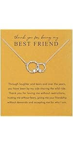 Baydurcan Friendship Anchor Compass Necklace Good Luck Elephant Pendant Chain Necklace with Message Card Gift Card