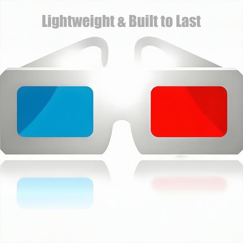 3D Glasses for Movies Red/Cyan Cardboard 3D Glasses in White Frame Anaglyph Cardboard for Movies