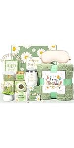 Gift Baskets for Women, 10pcs Unique Birthday Gifts for Women, Best Friend Birthday Xmas Gifts, Get Well Soon Gift Basket Sending Sunshine Cheer Up Box for Sister Friendship - BRIGHTEN UP HER DAY!
