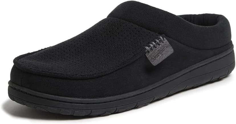 Dearfoams Men’s Brendan Indoor/Outdoor Breathable Memory Foam Clog House Shoe with Wide Widths Slipper
