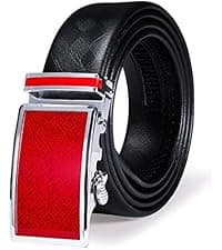 Dubulle Designer Ratchet Belt for Men Leather Fashion Adjustable Automatic Buckle Sliding Removable Dress Casual