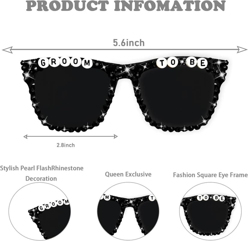 Bachelor Party Groom Sunglasses for Man, Wedding Groom To Be Glasses for Bachelor Party Beach Wedding Groom To Be Party Gift