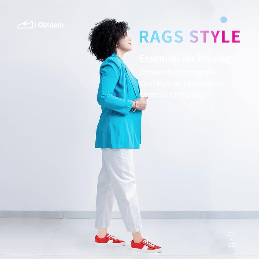 Obtaom Women Tennis Fashion Shoes Casual PU Leather Sneakers Comfortable Court Sneakers