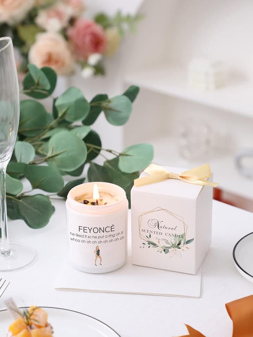 Funny Wedding Gift, Engaged Gift for Bride, Newly Couples, Bridal Shower Wedding Gifts, Newly Engaged Gifts for Her,Feyonce Candle, He Put A Ring on it Candle, Lavender Scented Candles 7oz