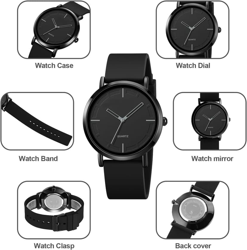 BESTKANG Fashion Simple Analog Quartz Wrist Watches Silicone Strap Waterproof Watch Women Watches Men Sports Watches