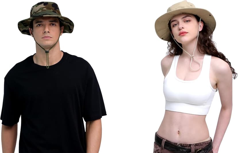 ZOORON Sun Hats for Men Women Bucket Hat UPF 50+ Boonie Hat Foldable UV Protection Hiking Beach Fishing Summer Safari
