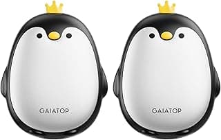 Gaiatop Magnetic Hand Warmers Rechargeable 2 Pack, 3 Settings Pocket-Sized Cute Penguin, Fast Hot Hands Reusable Portable Electric Heater for Camping Hunting Golf, Gifts for Women Men
