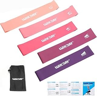 WIKDAY Resistance Bands for Working Out Exercise Loop Bands Workout Bands Set for Men Women Body Stretching, Crossfit Training, Home Workout, Physical Therapy, Booty Legs, Set of 5