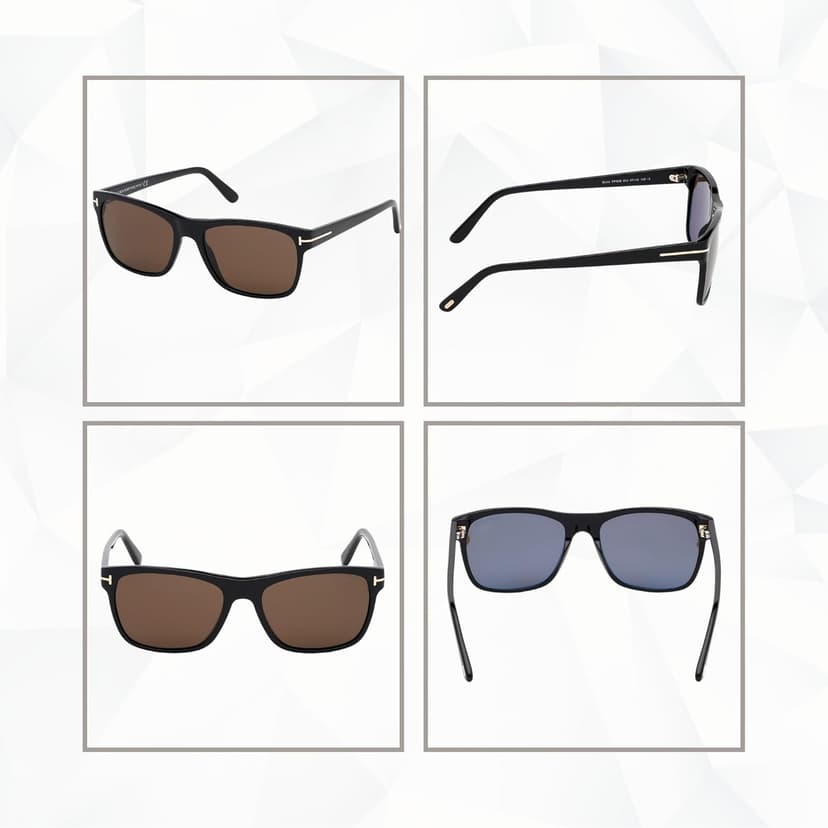 Tom Ford FT0698 Giulio Square Sunglasses for Men +BUNDLE with ACCESSORY EYEWEAR KIT