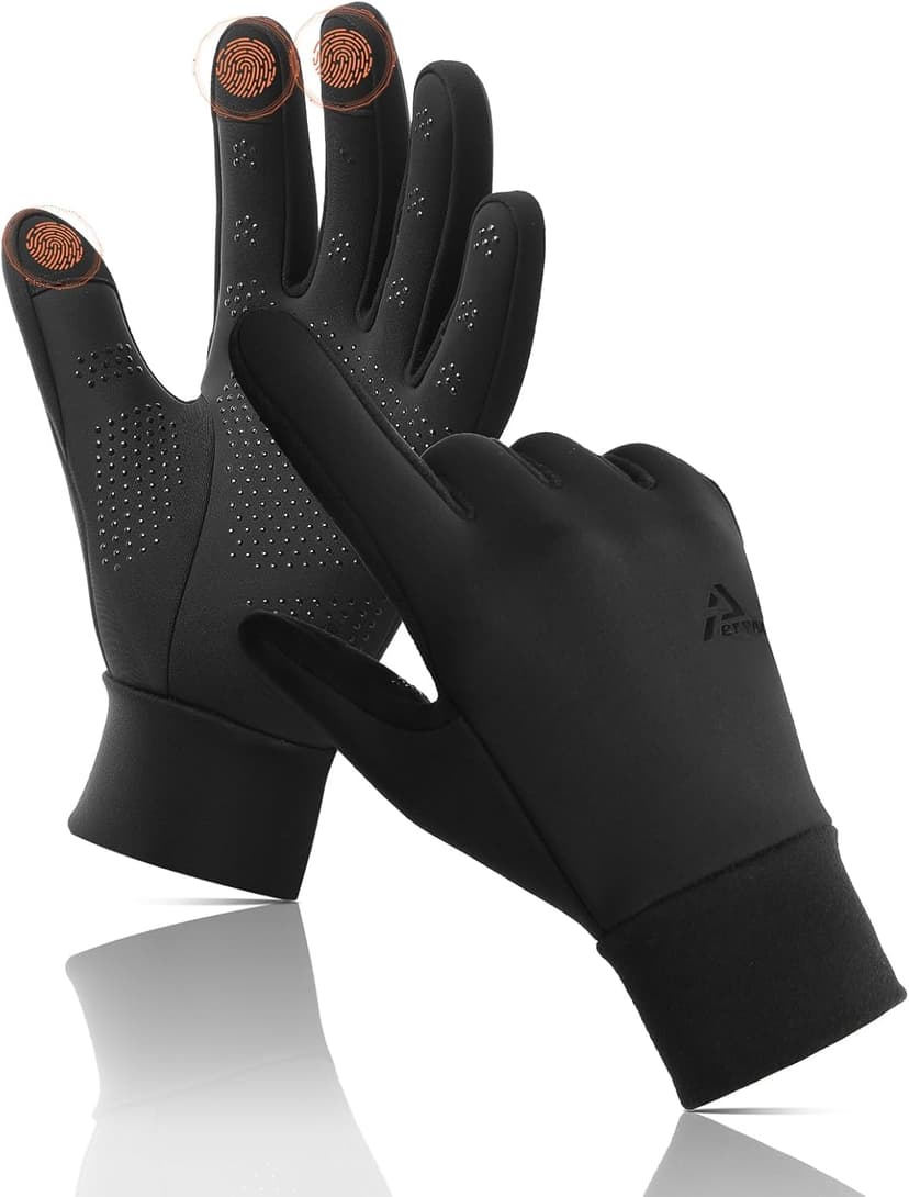 Aerynx Winter Gloves Women Men Cold Weather Touch Screen 3-Layers Liner Glove for Running, Cycling, Biking, Hiking, Driving