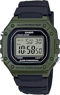 Casio W218H Series | Men’s Digital Watch | 50M WR | 1/100 Second Stopwatch | 100 SEC Chronograph | LED Backlight | Countdown Timer | Daily Alarm | Hourly Time Signal | 7 Year Battery