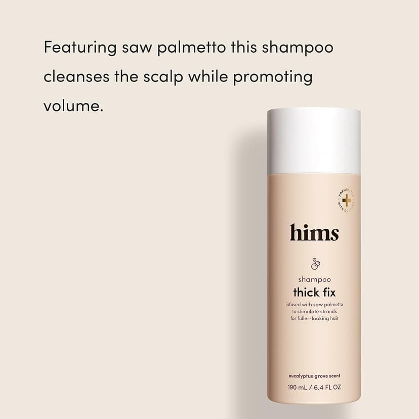 hims Thick Fix Hair Thickening Shampoo & 5% Minoxidil Treatment Foam Set - Hair Loss Treatment for Men - Moisturizing, Color Safe Shampoo & Foam - 2 Count