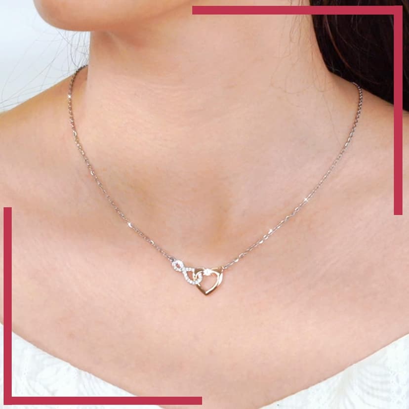 Shonyin Dainty Heart-felt Infinity Heart Necklace for Mother Daughter Girlfriend Soulmate Grandma Granddaughter Bonus Mom Bonus Daughter Mother-in-law Friend