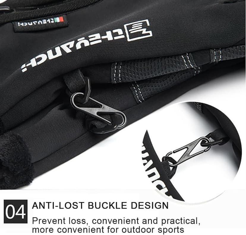 Softfree Winter Gloves with Touchscreen Fingers for Men, Waterproof Warm Glove Cold Weather Driving Gloves Anti-Slip Sports Gloves for Cycling Running Skiing Hiking Climbing