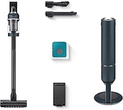 Samsung BESPOKE Jet Cordless Stick Vacuum Cleaner w/ Clean Station, Powerful Multi-Surface Floor Cleaning for Carpet, Hardwood, Tile, 5-Layer Filter, Lightweight, VS20A9580VB/AA, 2023, Midnight Blue