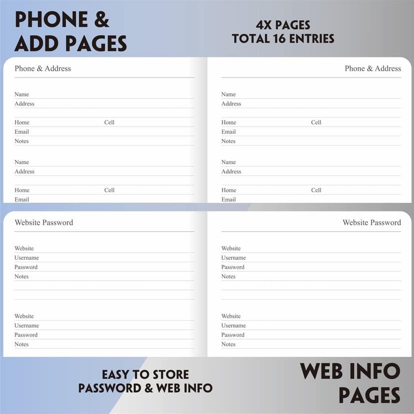 2026 Planner - Weekly and Monthly Planner, Jan 2026 - Dec 2026, Holidays, Contacts and Notes Pages, Vegan Leather Cover, Elastic Closure, 5.5”x8.25”, Grey