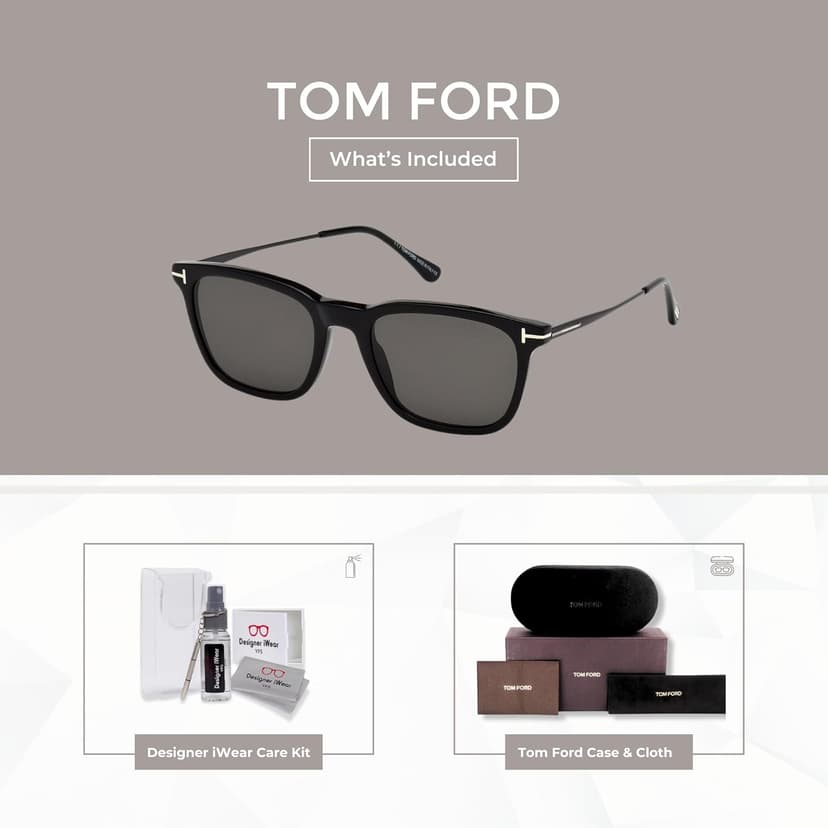 Tom Ford FT0625 Arnaud Square Sunglasses for Men +BUNDLE with ACCESSORY EYEWEAR KIT