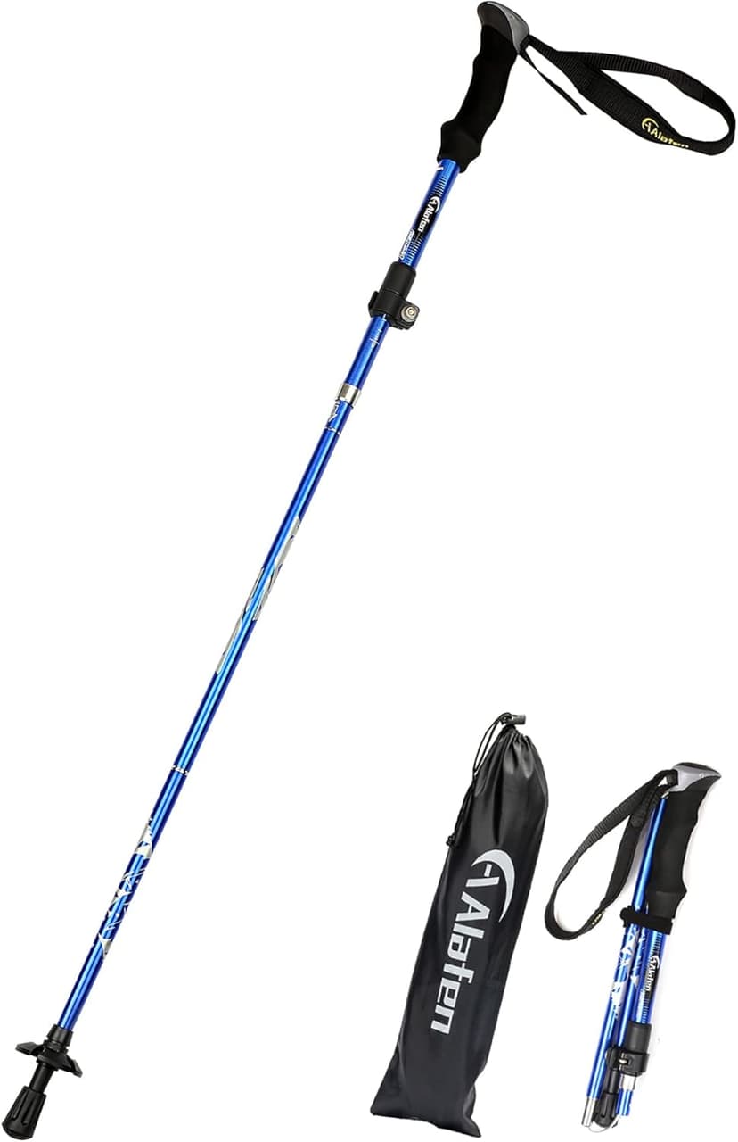 A ALAFEN Aluminum Collapsible Ultralight Travel Trekking Hiking Pole for Men and Women (Fits 5'3" - 6'2")