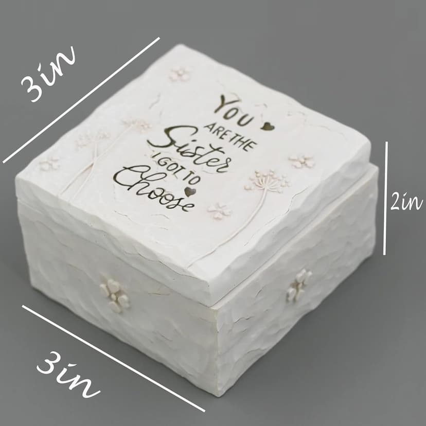 BORLESTA Gifts for Friends - Friend Gifts for Women, Friend Christmas Birthday Gifts for Friends - You're The Sister I Got to Choose - Sister Gifts from Sister, Friendship Hand-Painted Keepsake Box