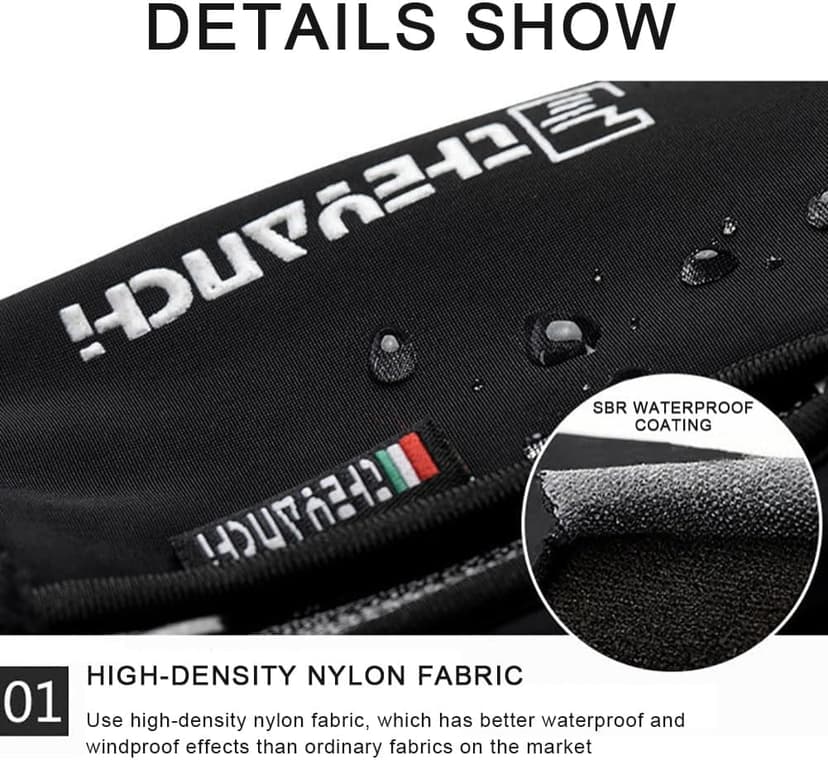 Softfree Winter Gloves with Touchscreen Fingers for Men, Waterproof Warm Glove Cold Weather Driving Gloves Anti-Slip Sports Gloves for Cycling Running Skiing Hiking Climbing