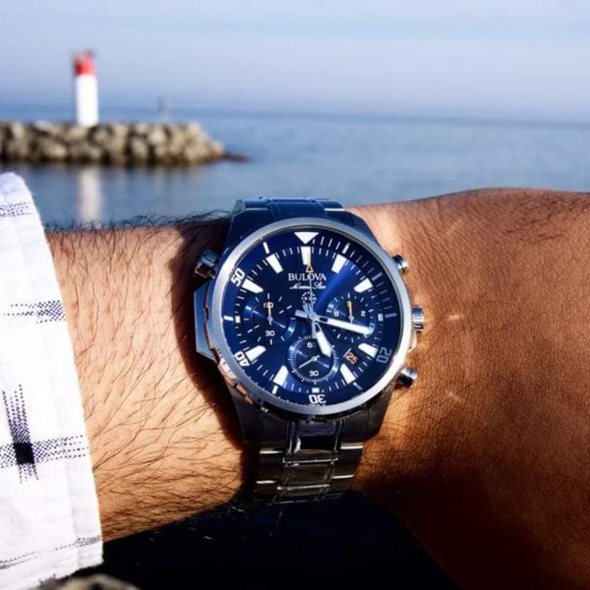 Bulova Men's Marine Star Series B Stainless Steel 6-Hand Chronograph Quartz Watch, 100M