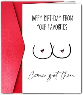 GYYsweetus Funny Husband Birthday Card, Sexy Birthday Gift, Rude Bday Card for Boyfriend, Humorous Birthday Card from Wife Girlfriend (Come Get Them)