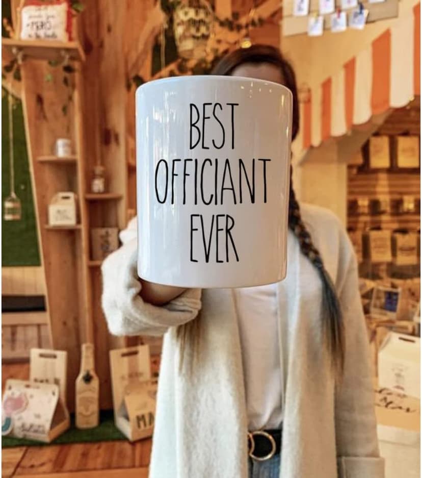 Dnuiyses Wedding Officiant Mug, Funny Wedding Registry Mugs, Best Officiants Ever Gift from Couple, Bride Groom Thank You Mug Gifts for Wedding Day, Bridesmaid Gifts, Just Married Gift for Newlywed