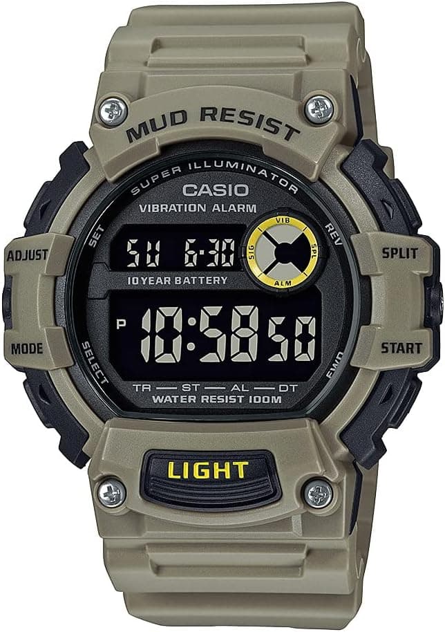 Casio TRT110H Series | Digital Watch | 100M WR | 1/100 SEC Stop Watch | LED Light | Mud Resistant | Low Temp Resistant | Auto Calendar | Dual Time | Vibration/Daily Alarm | 10 Year Battery