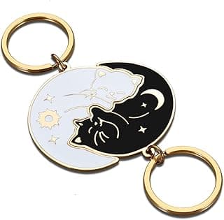 XPENMULBOJA Couple Gifts for Boyfriend Girlfriend Fathers Day Cat Dad Keychain Anniversary Matching Couple Stuff for Wife Husband Him Her Christmas Stocking Stuffer for Women Men Cat Lover