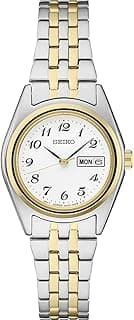 SEIKO Watch for Women - Essentials - Day/Date Calendar, and Two-Tone Stainless Steel Case, 100m Water-Resistant