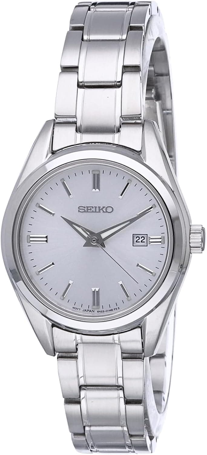 SEIKO Watch for Women - Date Calendar, and Water-Resistant to 100m