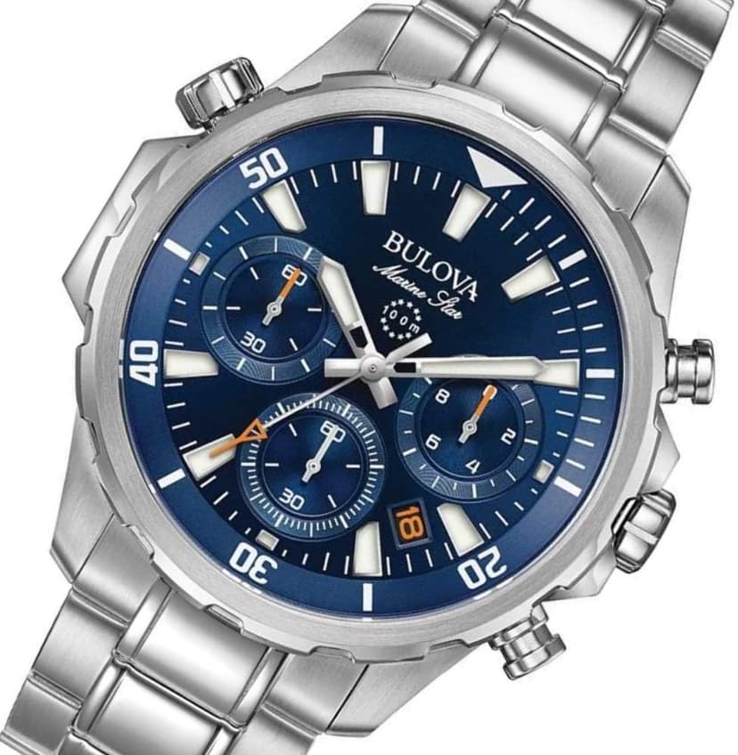 Bulova Men's Marine Star Series B Stainless Steel 6-Hand Chronograph Quartz Watch, 100M
