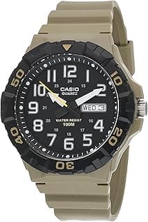 Casio MRW200H Series | Men's Analog Watch | Sporty Design | 100 Meter Water Resistance | Date Display | Rotary Bezel | Regular Time Keeping (HR, Min, SEC, PM, Date, Day) | 3 Year Battery