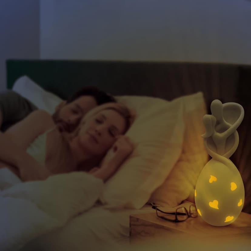 Infinity Love Candle Holder Statue with Flickering LED Candle for Couples, Wife, Husband, Him or Her, Bridal Shower, Engagement, Parents, Registry