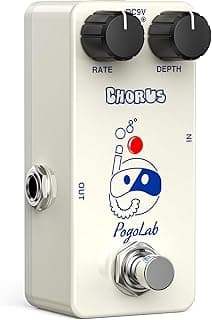 Pogolab Chorus Pedal, Chorus Guitar Pedal, Mini Analog Chorus Pedal, DC 9V, True Bypass for Electric Guitar
