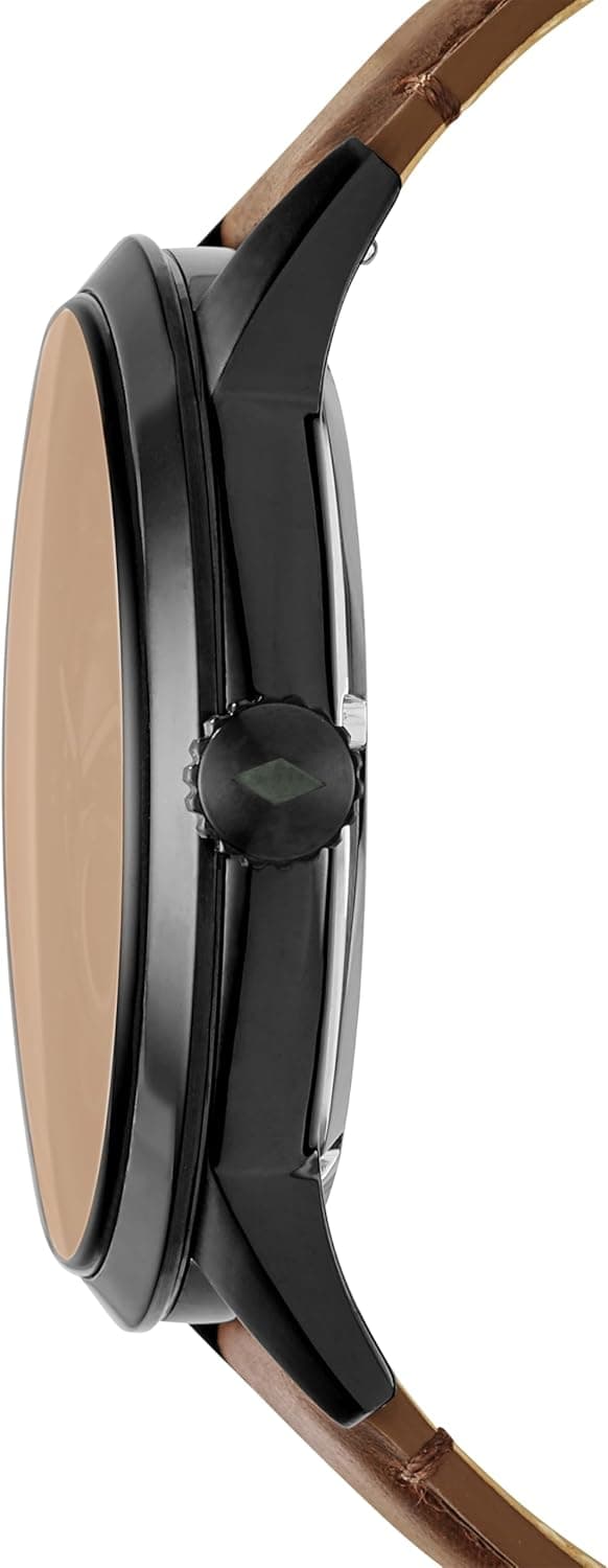 Fossil Men's Townsman Automatic Stainless Steel and Leather Two-Hand Skeleton Watch